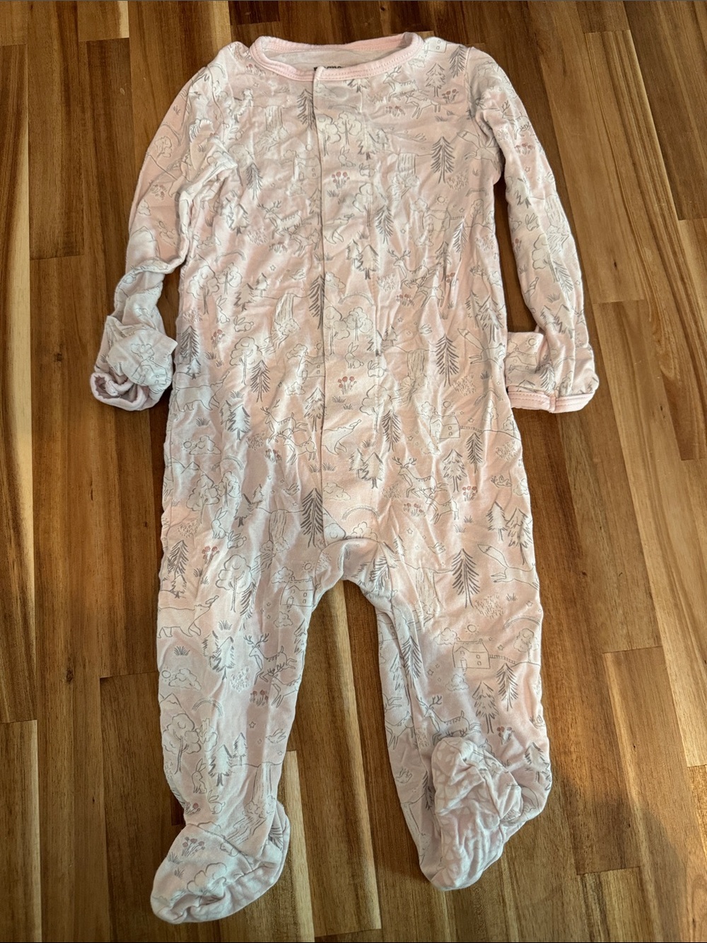 Magnetic Me Pale Pink Printed Footed One-Piece